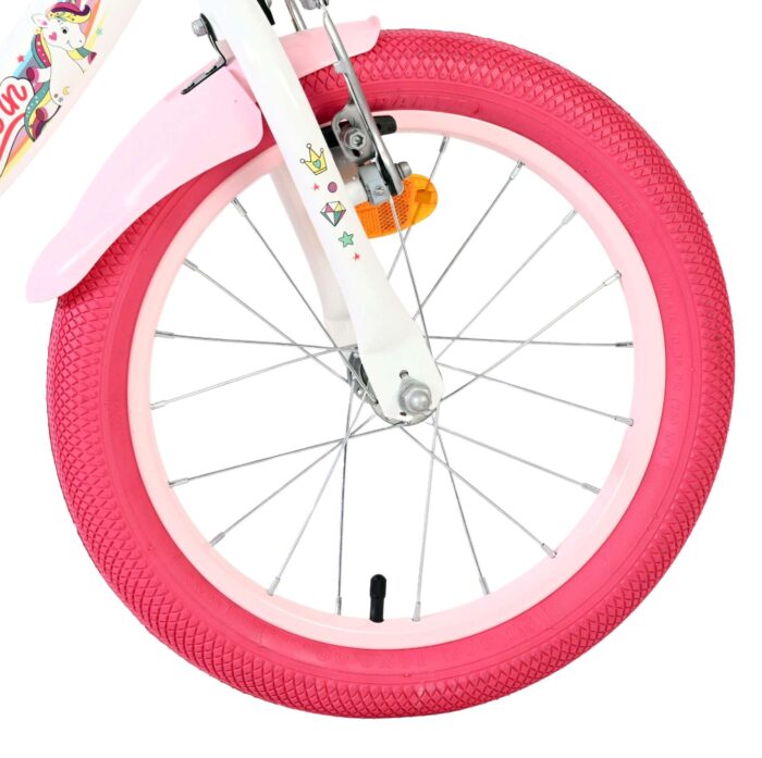 Volare Unicorn Kinderfiets - Meisjes - 16 inch - Wit - Afbeelding 3