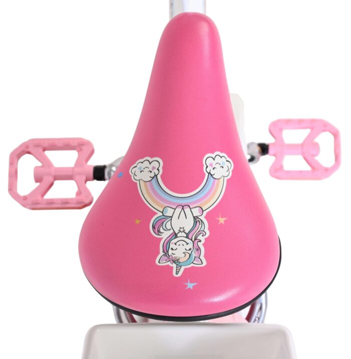Volare Unicorn Kinderfiets - Meisjes - 16 inch - Wit - Twee Handremmen - Afbeelding 4