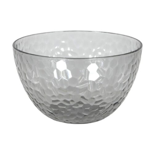 Schaal kunststof transparant grijs ø14x8