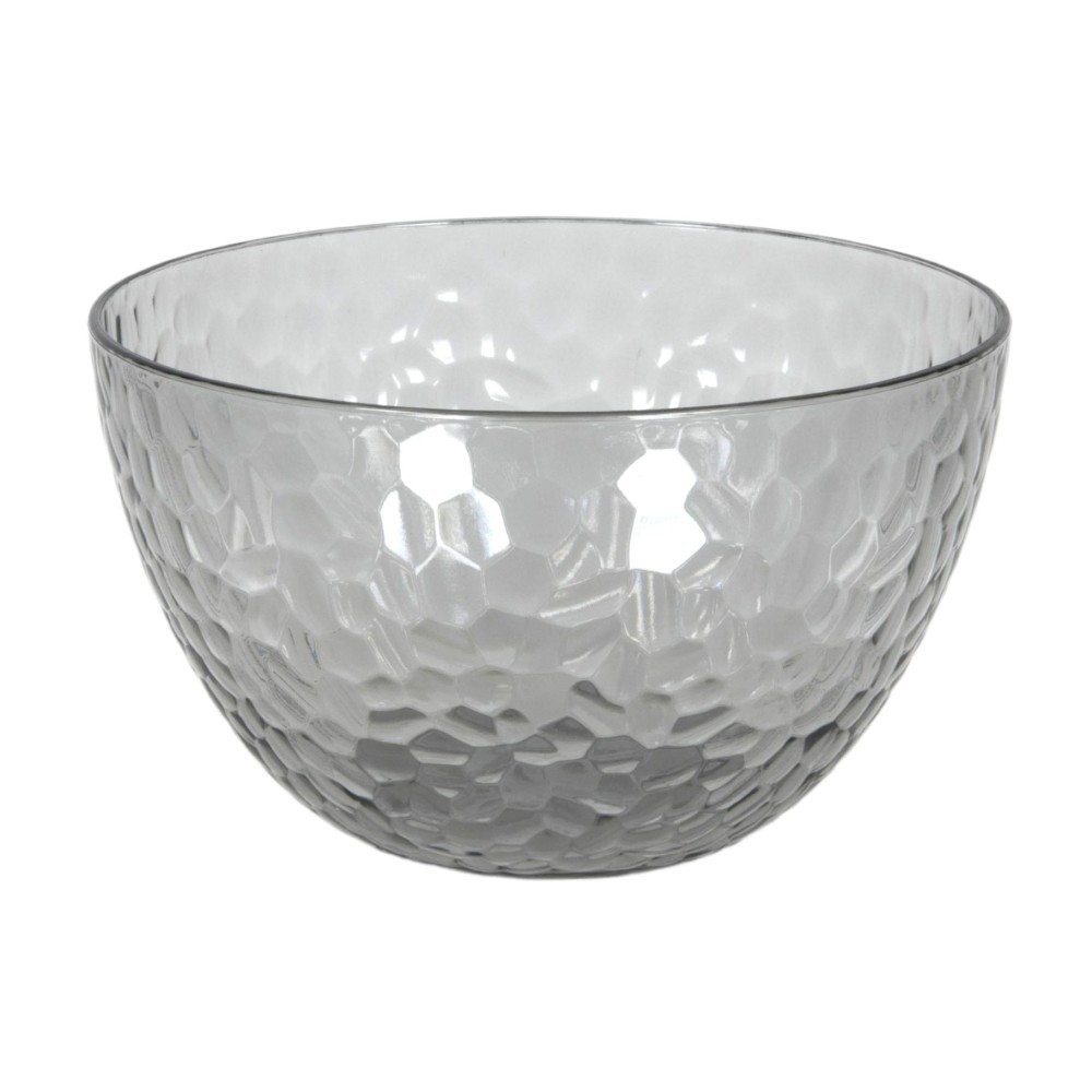 Schaal kunststof transparant grijs ø14x8