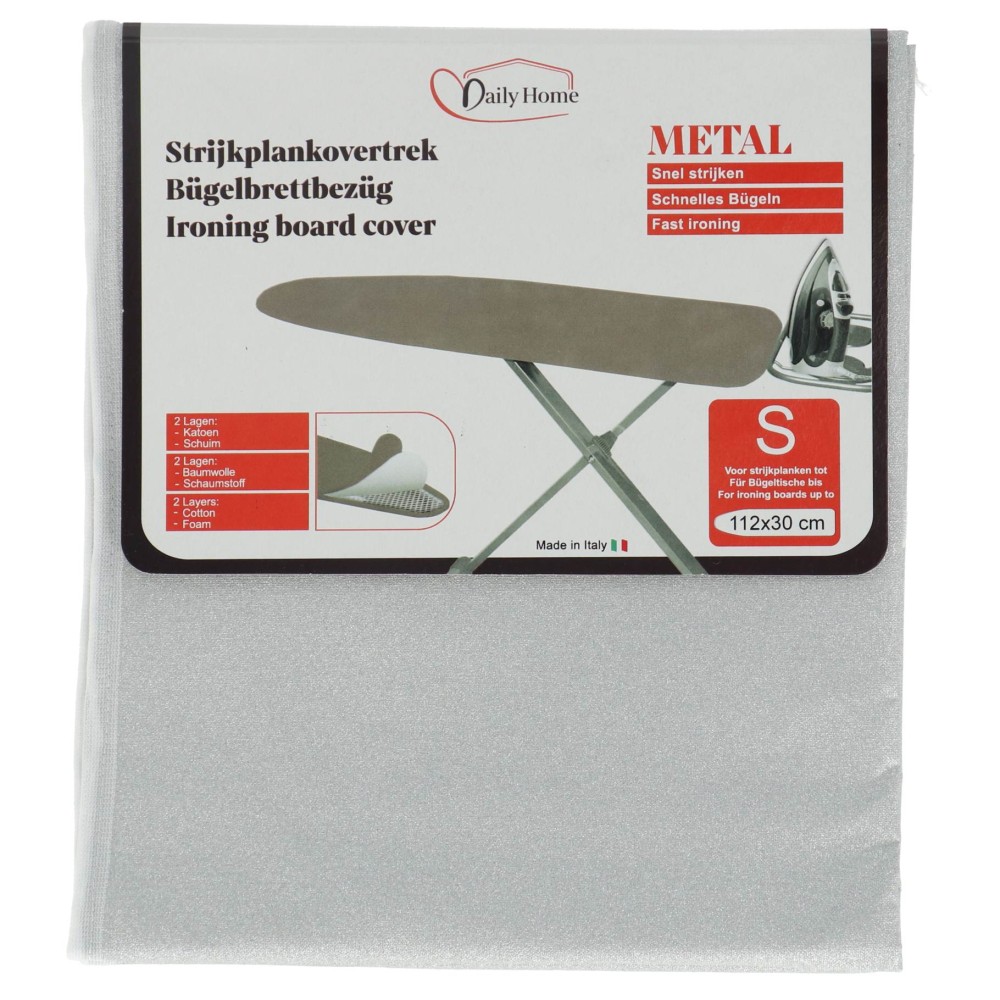 Daily home strijkhoes metal 120x38 cm