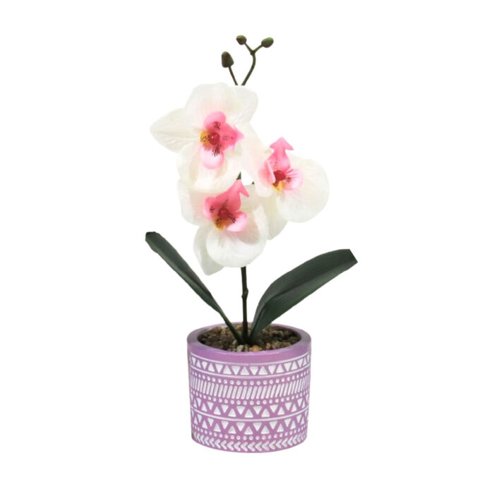 Kunst orchidee in pot 28 cm 6 assorti - Afbeelding 4