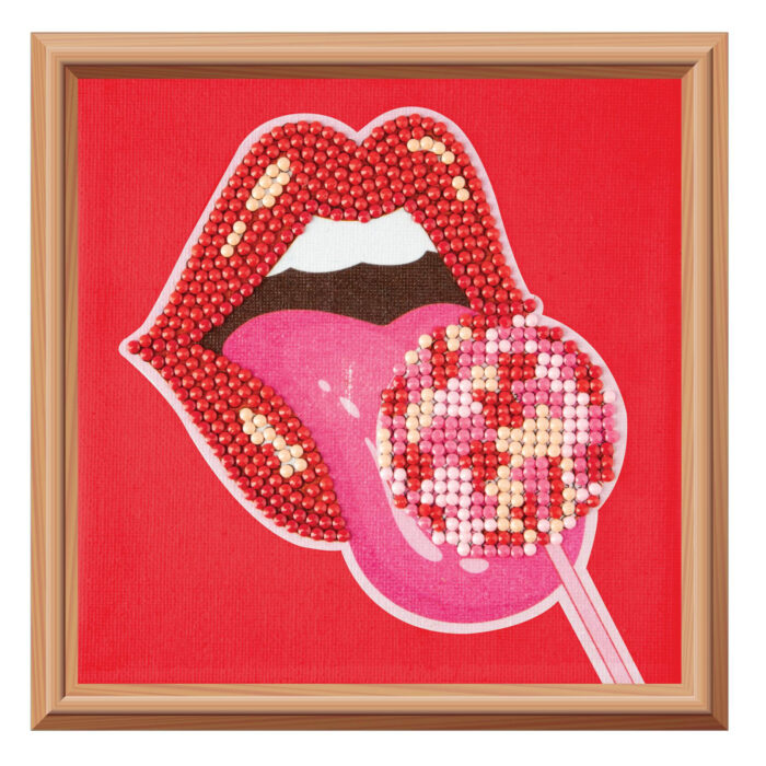 Mini houten frame diamond painting 15x15x2 cm - Afbeelding 2