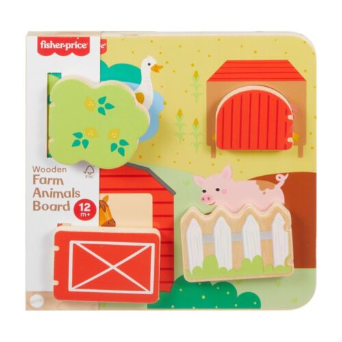Fisher-Price houten kiekeboo boerderijdieren