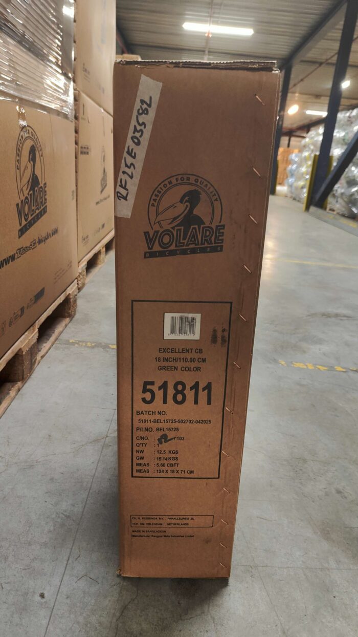 Volare Excellent Kinderfiets - Meisjes - 18 inch - Groen - 95% afgemonteerd - Afbeelding 11