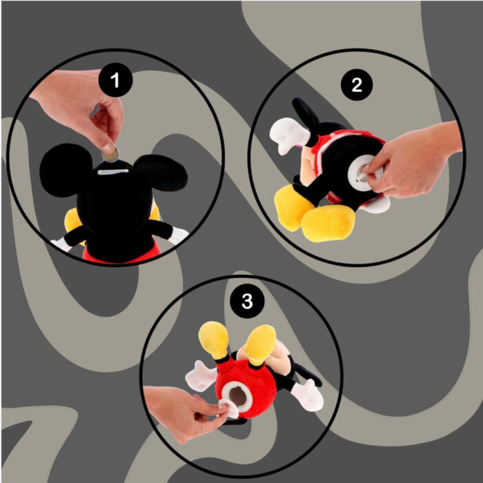 Mickey Mouse pluche spaarpot 20 cm - Afbeelding 3