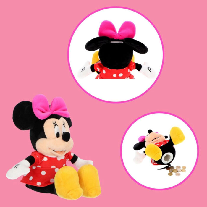 Minni Mouse pluche spaarpot 20 cm - Afbeelding 3