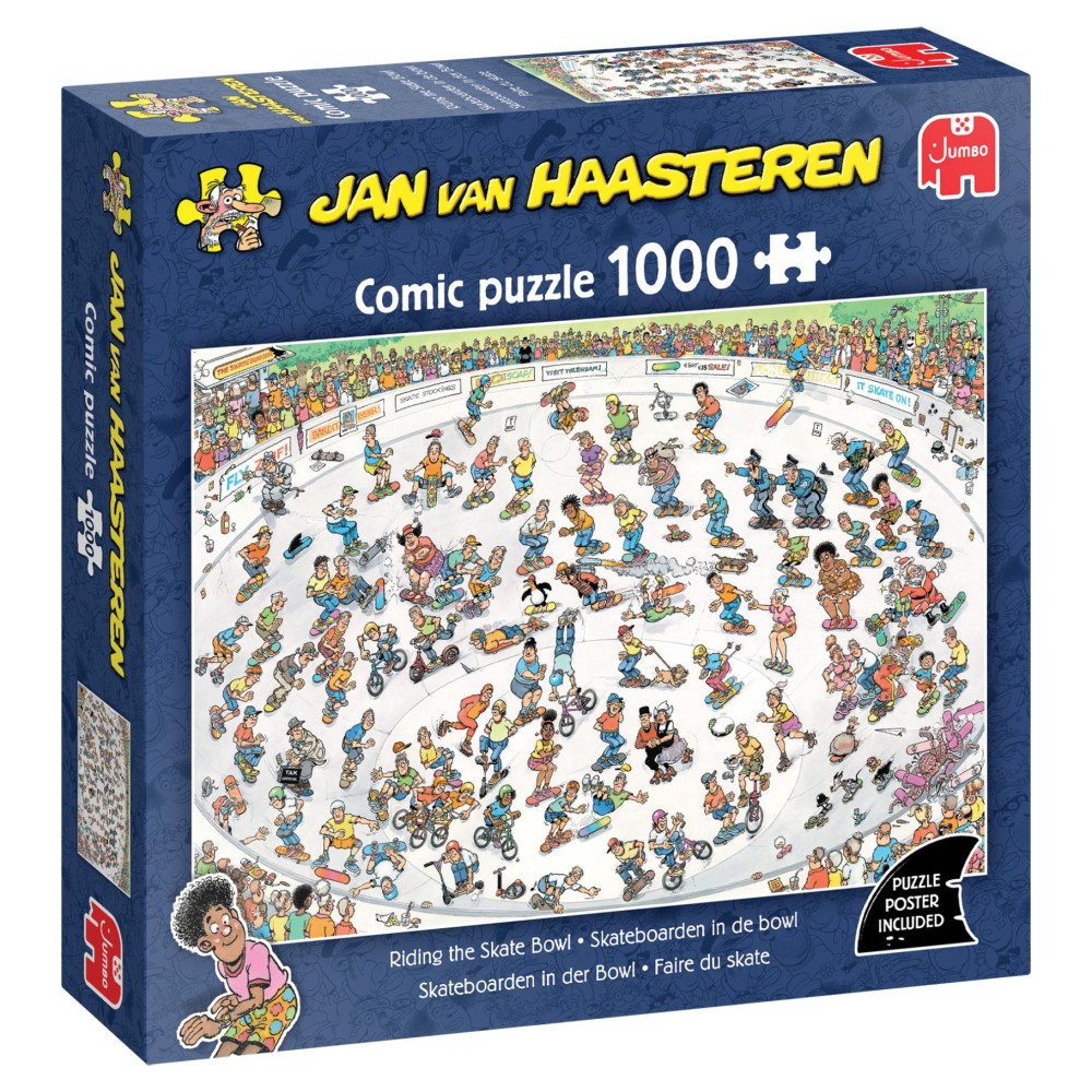 Jan van Haasteren Skateboarden In De Bowl 1000 stukjes