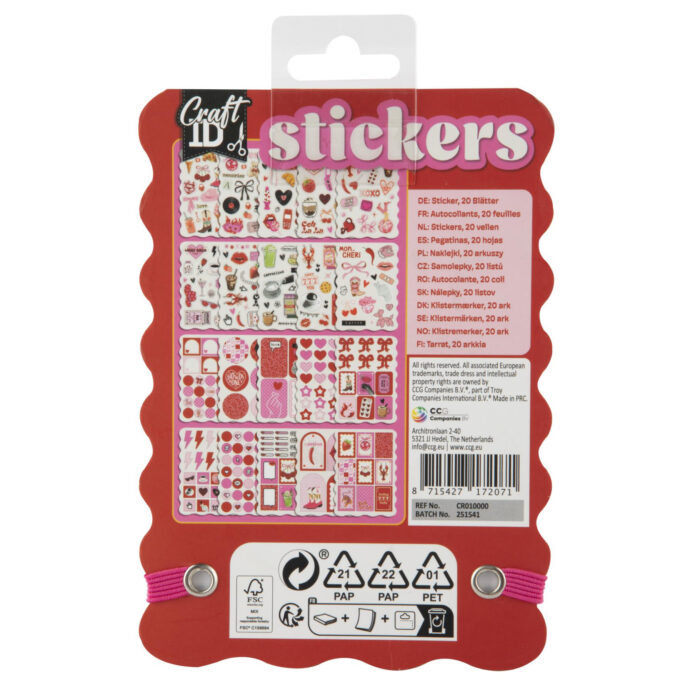 Stickerboek 20 vellen, 11x18 cm - Afbeelding 2