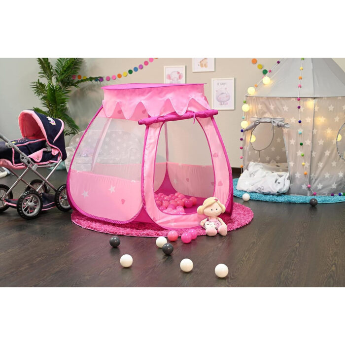 Speeltent met 100 ballen roze - Afbeelding 3