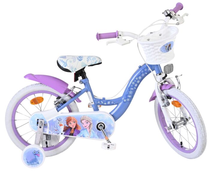 Disney Frozen 2 Kinderfiets - Meisjes - 16 inch - Blauw/Paars - Twee handremmen - Afbeelding 10