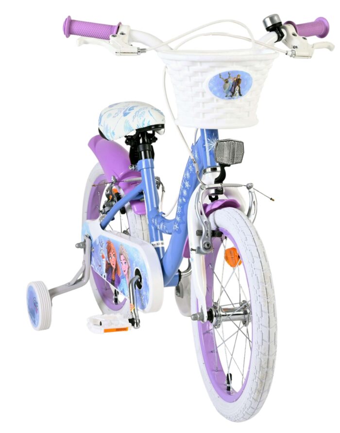 Disney Frozen 2 Kinderfiets - Meisjes - 16 inch - Blauw/Paars - Twee handremmen - Afbeelding 5