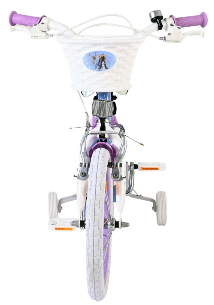 Disney Frozen 2 Kinderfiets - Meisjes - 16 inch - Blauw/Paars - Twee handremmen - Afbeelding 6