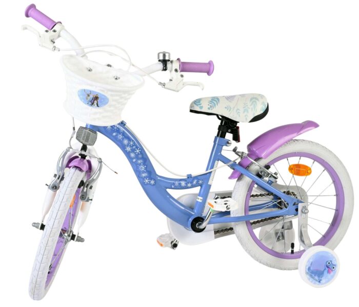 Disney Frozen 2 Kinderfiets - Meisjes - 16 inch - Blauw/Paars - Twee handremmen - Afbeelding 8