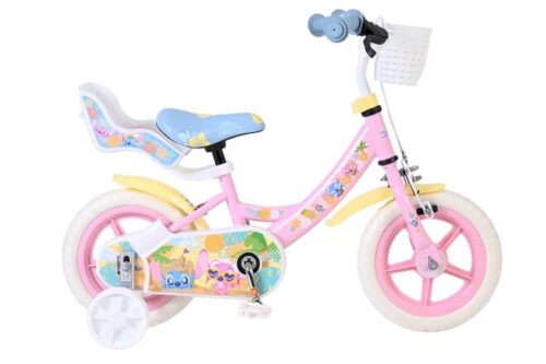Disney Stitch Kinderfiets - Meisjes - Mag Wheels - 12 inch - Roze