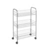 Metaltex Opbergtrolley Lugano Op Wieltjes Grijs 3 Metal Manden 41 x 23 x 63 Cm