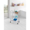 Metaltex Opbergtrolley Lugano Op Wieltjes Grijs 3 Metal Manden 41 x 23 x 63 Cm