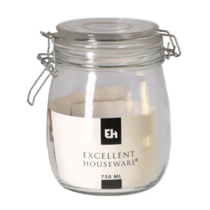 Excellent Houseware voorraadpot met deksel 0,75 l - Afbeelding 2