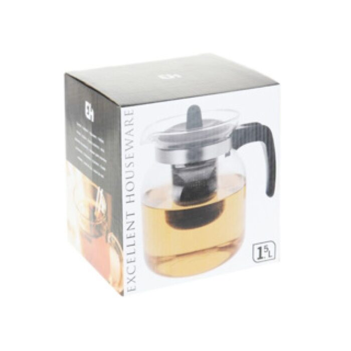 Excellent Houseware theepot voor losse thee 1,5 l - Afbeelding 2