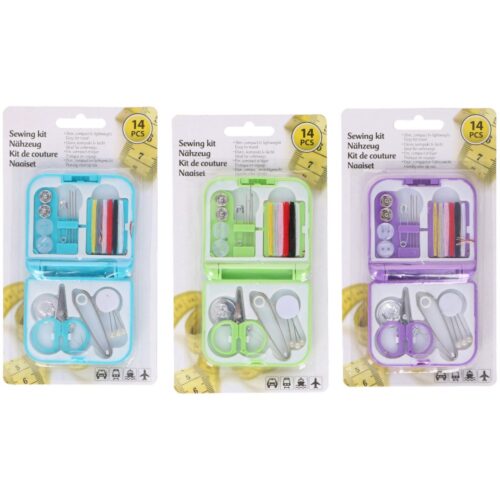 Naaisetje 14-delig 3 assorti kleur (assortiment – willekeurige uitvoering)