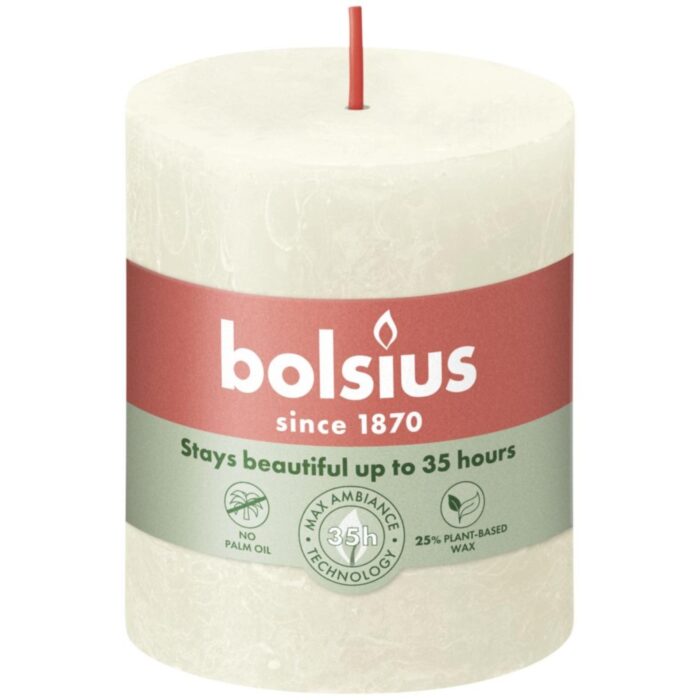 Bolsius Stompkaars Rustiek soft parel 80x68 mm