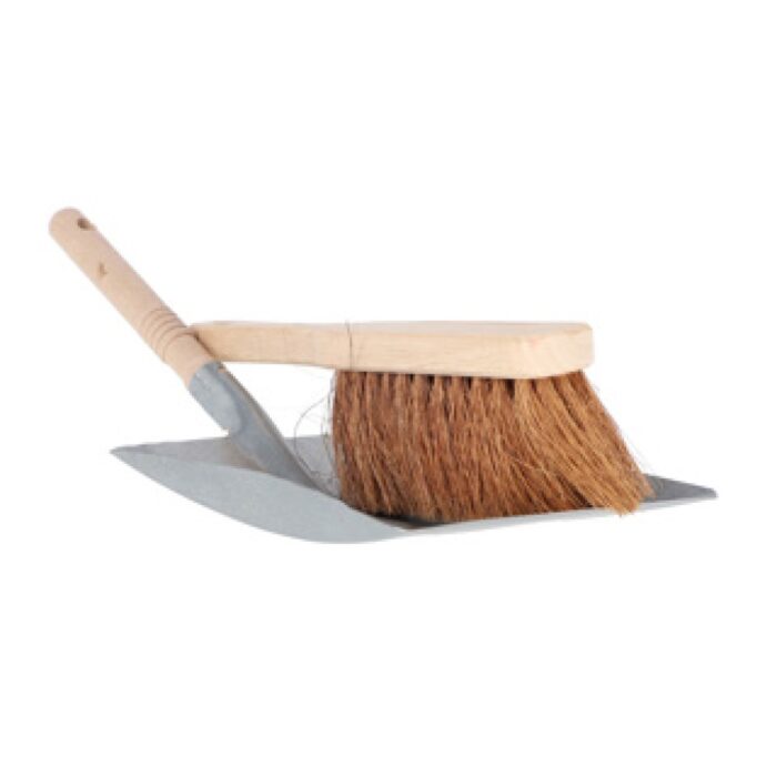 Luva stofblik metaal met houten stoffer - Afbeelding 2