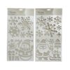 Stencils plastic snowman santa 2 assorti (assortiment – willekeurige uitvoering)