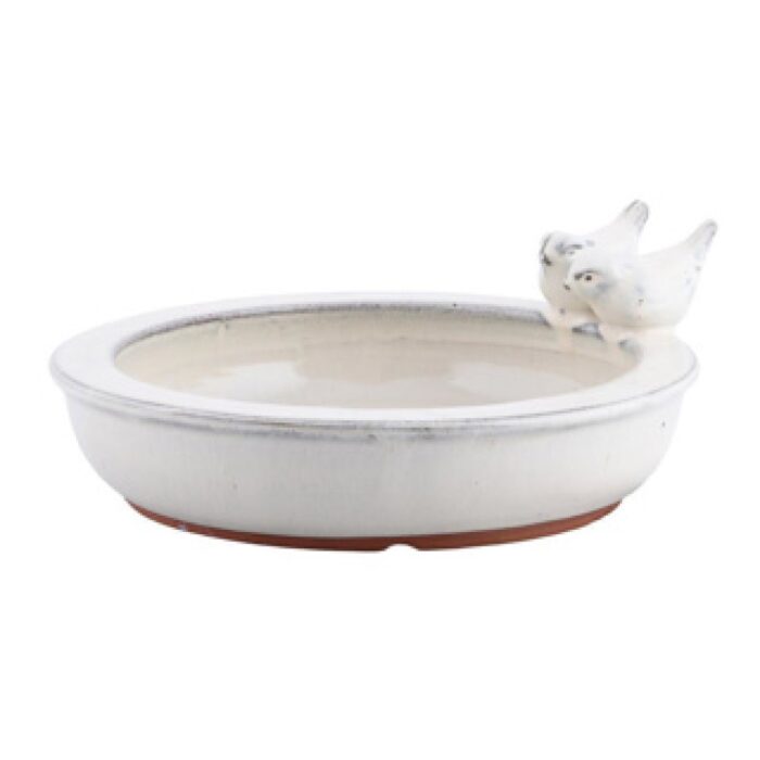 Esschert Design Vogelbad keramiek rond assorti - Afbeelding 2