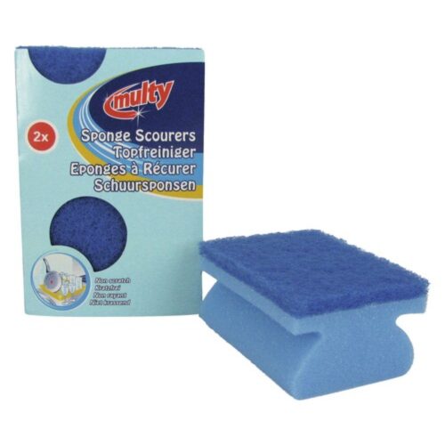 Multy schuursponsen soft handgreep 2 stuks