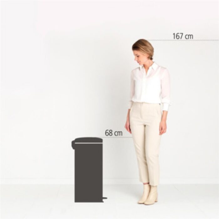 Brabantia pedaalemmer Newicon 30L mat zwart - Afbeelding 3
