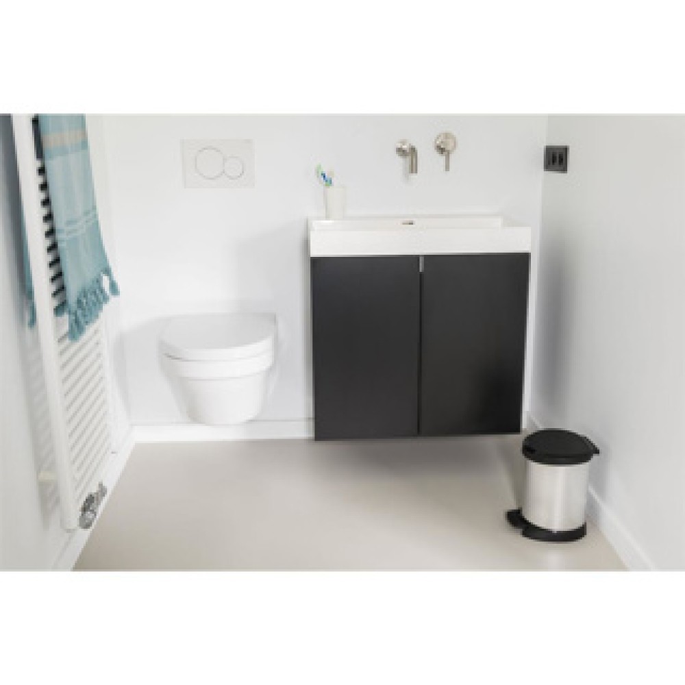 Curver Pedaalemmer Decobin Ovaal 15L Zilver - Afbeelding 4