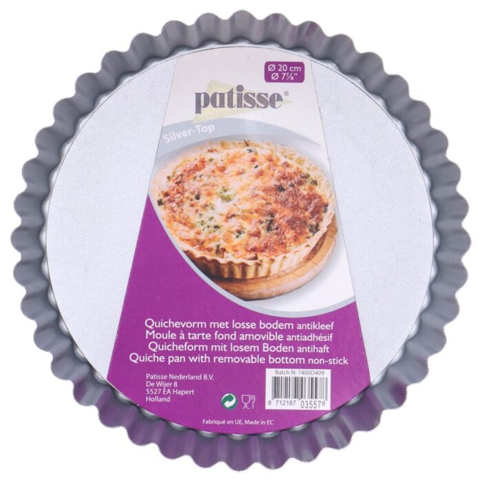 Patisse silver-top quichevorm losse bodem hoge rand 20cm