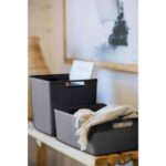 Curver Jute Mand vierkant 17 l antraciet