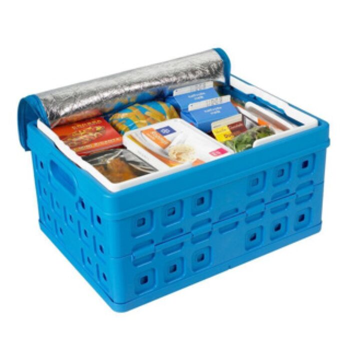 Sunware Square Vouwkrat met koeltas en handgreep 32 l blauw - Afbeelding 5