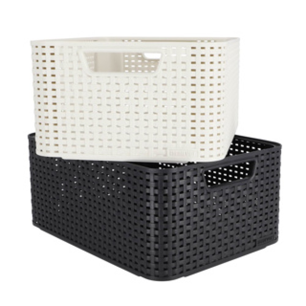 Curver Style Opbergmand maat M 18 l antraciet - Afbeelding 4