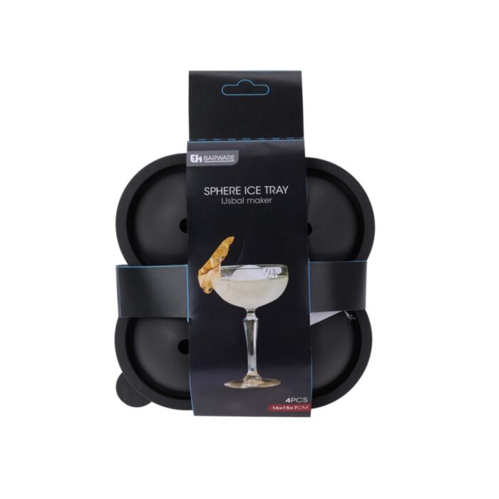 Ijsblokjesmaker voor 4 ijsballen grijs