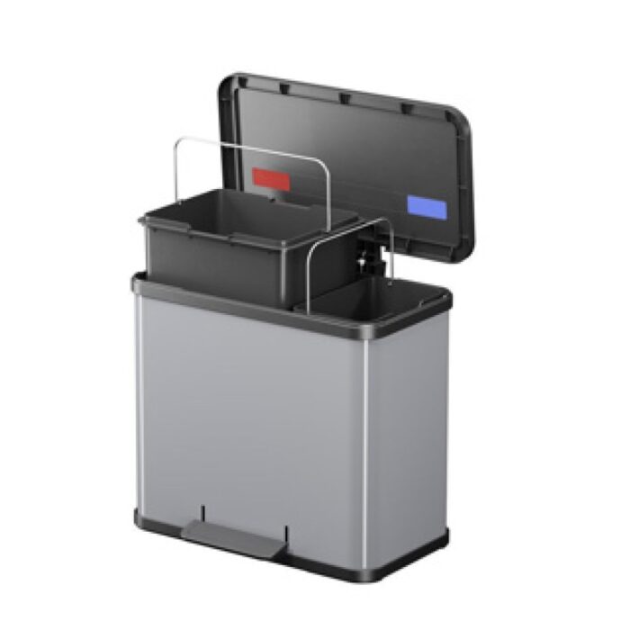 Hailo Pedaalemmer 17X9L Metallic Grijs Oko Duo Plus - Afbeelding 2