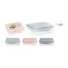 Excellent Houseware lunchbox met dressingbeker 3 assorti (assortiment – willekeurige uitvoering)