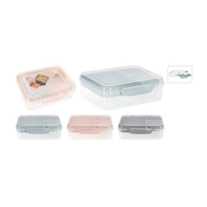 Excellent Houseware lunchbox met dressingbeker 3 assorti - Afbeelding 4