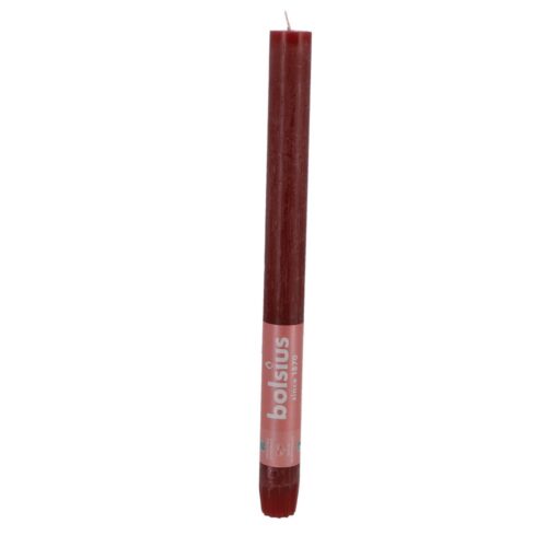 Bolsius Dinerkaars Rustiek velvet rood 27 cm