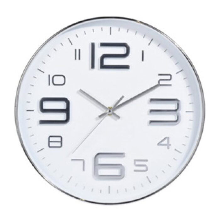 Wandklok 30,5 cm 3 assorti zilver - Afbeelding 3