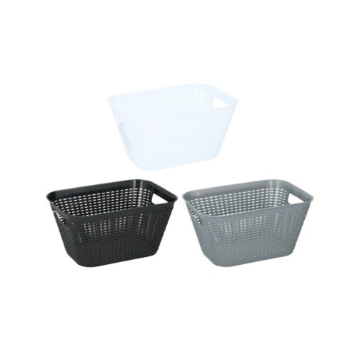 Opbergmand 29X20X15 Cm Assorti Grijs Of Zwart (assortiment – willekeurige uitvoering)