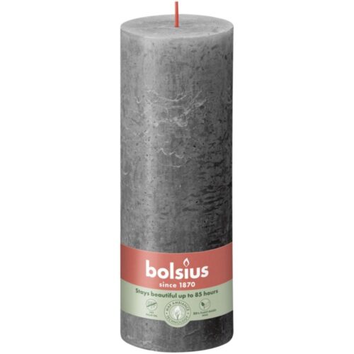 Bolsius Stompkaars Rustiek grijs 190x68 mm