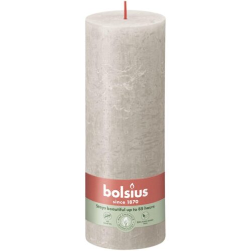 Bolsius Stompkaars Rustiek zandgrijs 190x68 mm