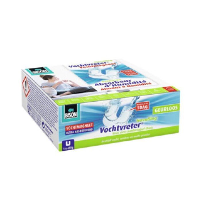 Bison Vochtvreter Vochtmagneet Navulling Geurloos 450gr - Afbeelding 2