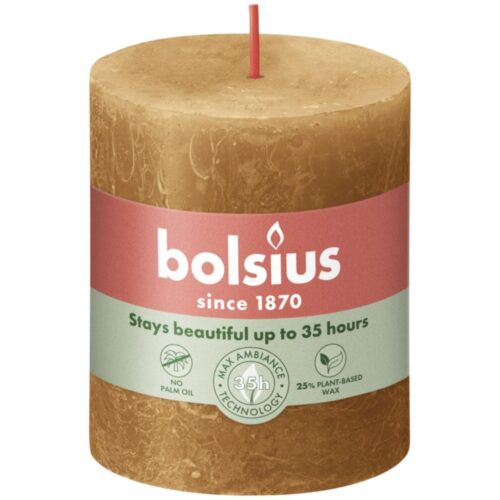 Bolsius Stompkaars Rustiek spicy bruin 80x68 mm