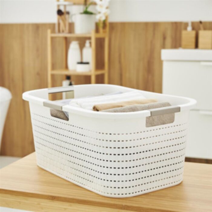 Rotho Wasmand 40L Country Wit - Afbeelding 2