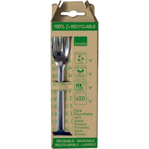 Amefa Leaves wegwerp tafelvorken 20 stuks