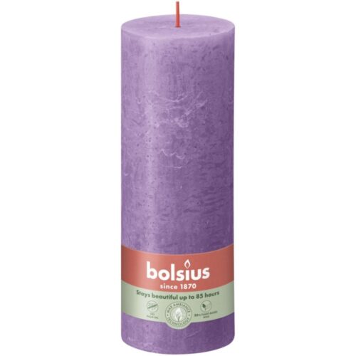 Bolsius Stompkaars Rustiek paars 190x68 mm