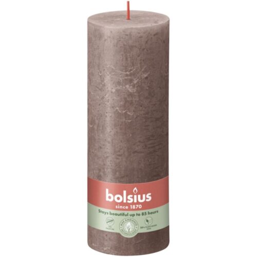 Bolsius Stompkaars Rustiek taupe 190x68 mm